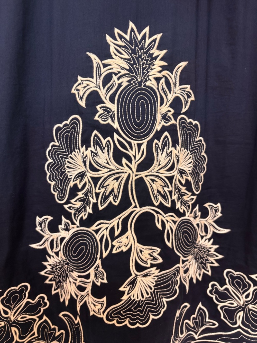 Tory Burch Dress Floral Embroidery Cotton Preppy Designer L - Picture 4 of 13